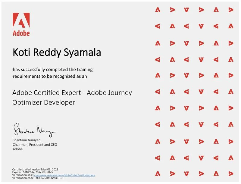 Adobe Journey Optimizer Developer Expert